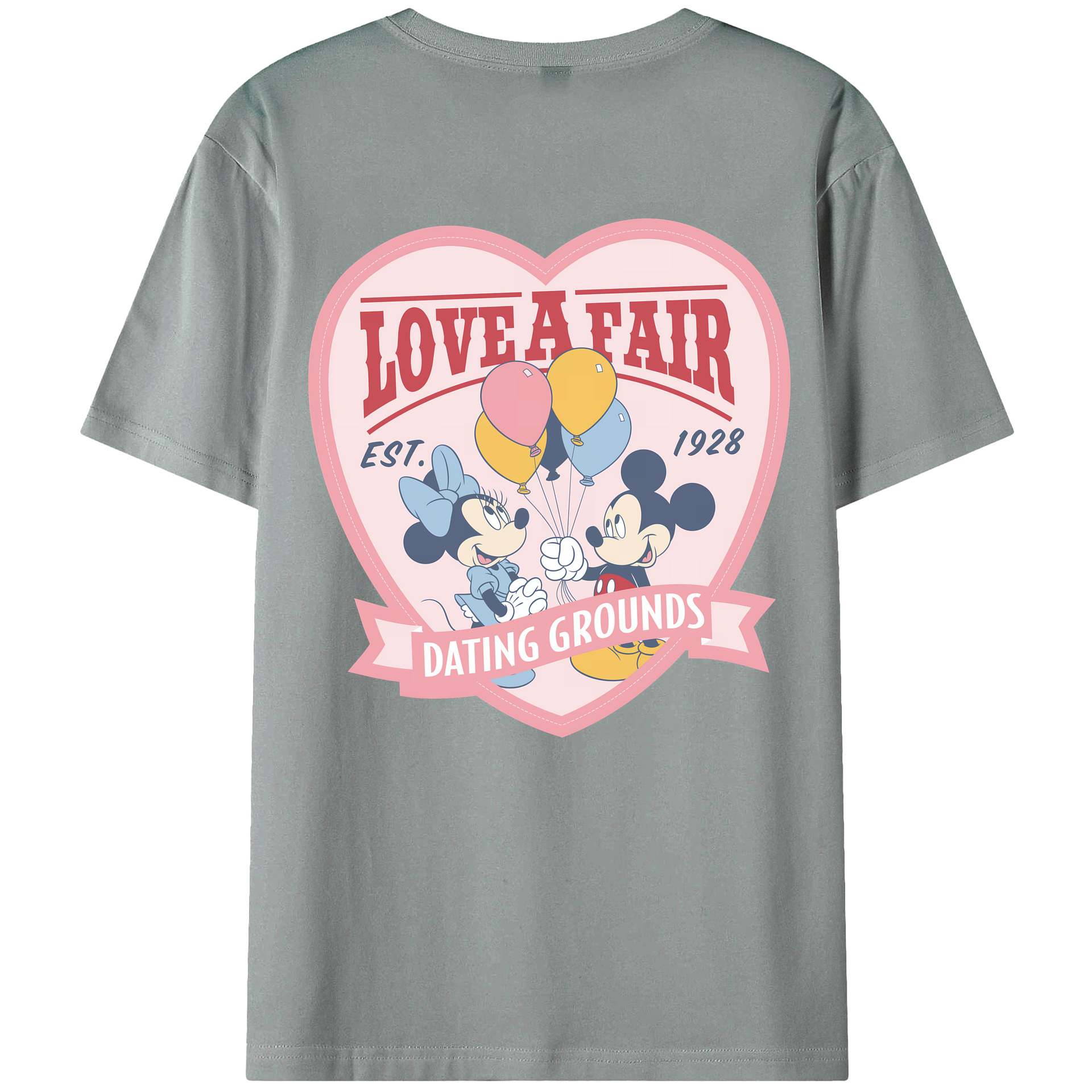 （画像用） ミッキーマウス Mickey Mouse 綿100％ メンズ半袖Tシャツ（バックプリント） 通気性